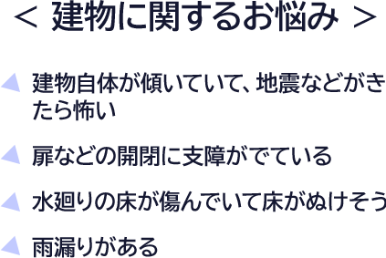建物に関するお悩み