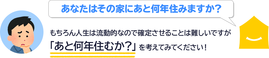 あなたはその家にあと何年住みますか?