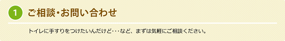 1. ご相談・お問い合わせ