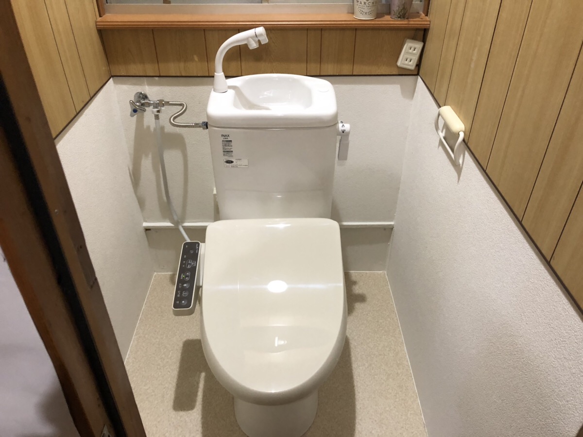 簡易水洗トイレを交換いたしました！