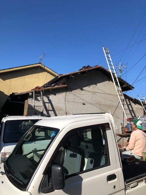 屋根瓦葺き替え　in 新市